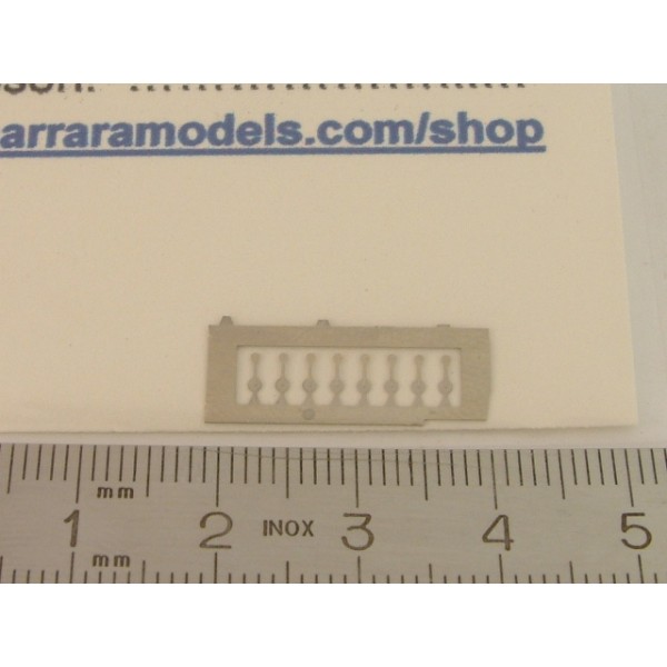 CM-SP29 set 8 pz maniglie apri finestrino (interna) in fotoincisione per modelli - scala 1:43